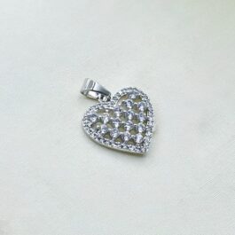 DIJE DE ACERO CORAZON CON MICROPAVE