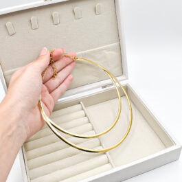 CHOCKER RIGIDO DORADO 2 LINEAS