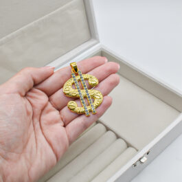 DIJE SIGNO DOLAR DORADO MULTI STRASS