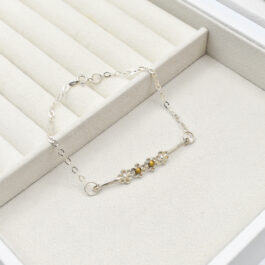 PULSERA DE PLATA Y ORO DIFERENTES DISEÑOS FLORES