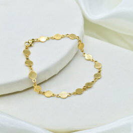 PULSERA DE ACERO DORADO TODO CIRCULOS
