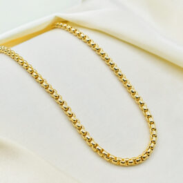 CADENA DE ACERO DORADO ROLO CUADRADA GRUESA 55CM
