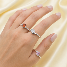 ANILLO BLANCO TIPO CINTILLO CRUZADO X3