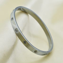 ESCLAVA DE ACERO BISAGRA C/ 5 STRASS