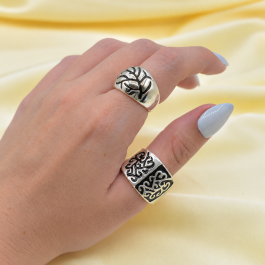ANILLO ACERO BLANCO VARIOS MODELOS CALADOS O C/ESMALTE