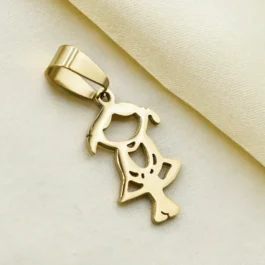 DIJE DE ACERO DORADO NENITA CALADA