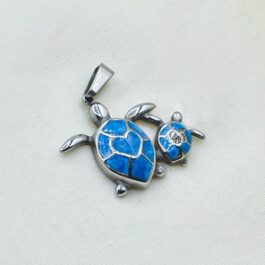 DIJE DE ACERO TORTUGAS ESMALTADAS
