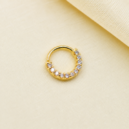 PIERCING ARGOLLA DORADA C/STRASS POR UNIDAD