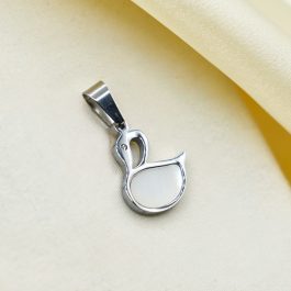 DIJE DE ACERO CISNE DE NACAR