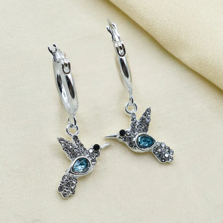 ARGOLLAS DE ACERO BLANCO COLIBRÍ MICROPAVE Y CUBIC - Imagen 3