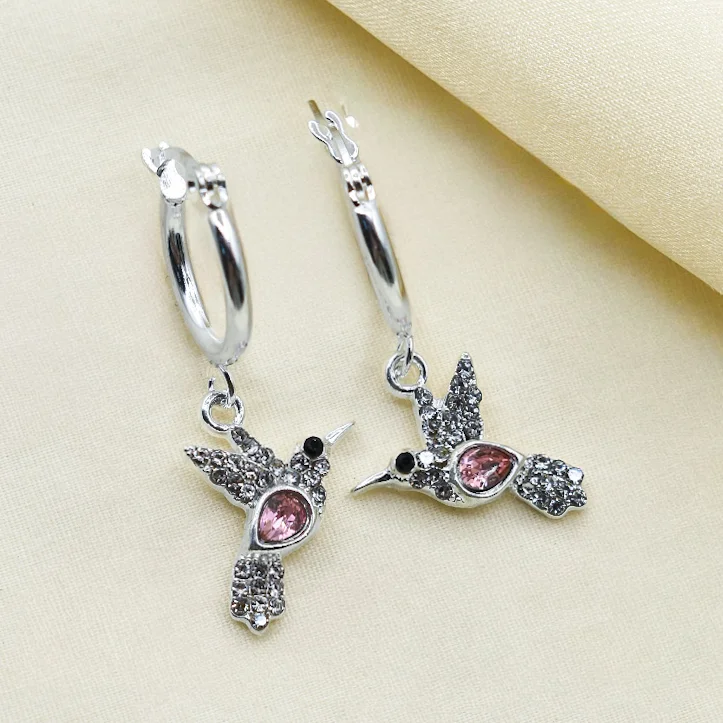 ARGOLLAS DE ACERO BLANCO COLIBRÍ MICROPAVE Y CUBIC - Imagen 2