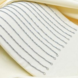 CADENA DE ACERO SINGAPUR FINA 0.3- 40CM X12