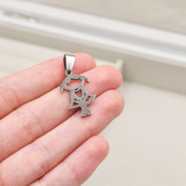 DIJE DE ACERO NENE/AS CALADOS LISO