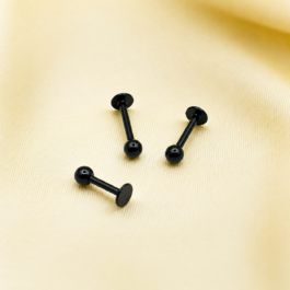 PIERCING NEGRO MENTON TITANIUM X3