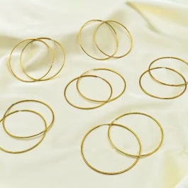 BLISTER ARO ENCAHAPADO EN DORADO X6 ARGOLLAS REDONDAS