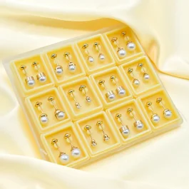 ARO ABRIDOR DE ACERO DORADO SURTIDO X12 MODELO PERLAS