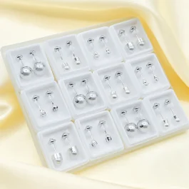 ARO ABRIDOR DE ACERO BLANCO SURTIDO X12 MODELO PERLAS