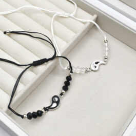 PULSERA PARA COMPARTIR DE MACRAME JING Y JANG