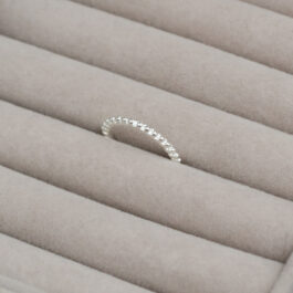 ANILLO DE PLATA 3 HILERAS DE MICRO BOLITAS