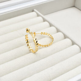 ARO SEMI-ARGOLLA PASANTE ENCHAPADO AMERICANO TIPO FLECHA