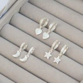 ARGOLLA PLATA MICROPAVE C/DIJE ESTRELLA