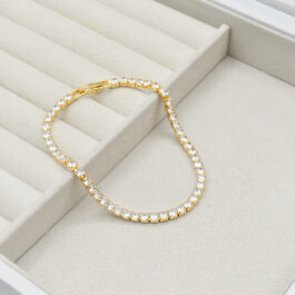 PULSERA ENCHAPADO AMERICANO TODO CUBIC VUELTA ENTERA