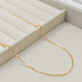 CADENA BAÑO EN ORO 18K CUBITO 50CM