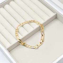 PULSERA ENCHAPADO AMERICANO CARTIER 3X1 SEMI-GRUESA 5MM 21CM