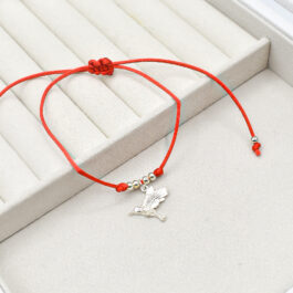 PULSERA DE HILO C/ DIJE PLATA 900 COLIBRI