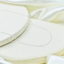 CADENA DE PLATA BEAD 8L 100 MICRO-BOLITAS 40CM