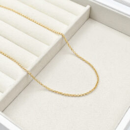 CADENA ENCHAPADO AMERICANO ROLO FINA 70CM