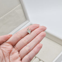 DIJE DE PLATA CRUZ EXTRA MINI CON 6 CUBIC