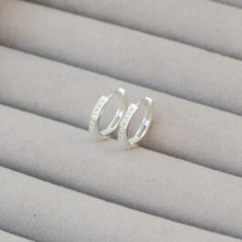 ARGOLLA DE PLATA MICROPAVE 10 CUBIC 10MM
