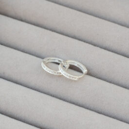 ARGOLLA DE PLATA MICROPAVE 10 CUBIC 10MM