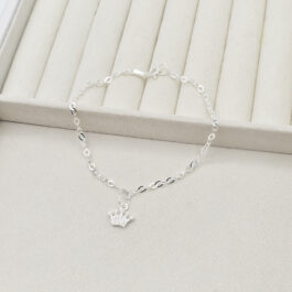 PULSERA DE PLATA C/ DIJE MICROPAVE