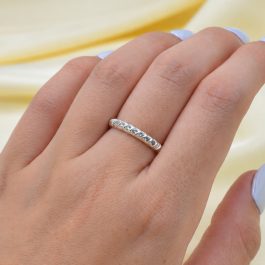 ANILLO DE PLATA TRENZADO C/7 CUBIC