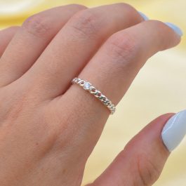 ANILLO DE PLATA CINTILLO TRENZADO