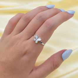 ANILLO DE PLATA MARIPOSA ESMALTADA