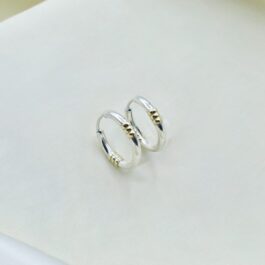 ARGOLLA PLATA Y ORO DOUBLE 10MM