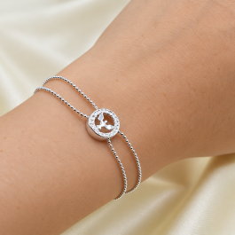 PULSERA ITALIANA GHELLER ESPIRITU SANTO MICRO BOLITA