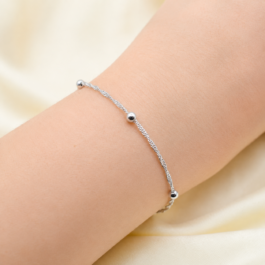 PULSERA DE PLATA SINGAPUR CON BOLITAS