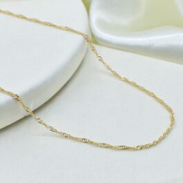CADENA  BAÑADO ORO 14K SINGAPUR 50CM