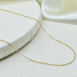 CADENA BAÑADO EN ORO 14K VENECIANA 50CM