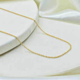 CADENA BAÑADO EN ORO 14K TURBILLON 50CM