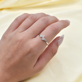 ANILLO DE PLATA 5 CIRCULITOS ZIRCON