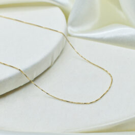 CADENA  BAÑADO EN ORO 14K VENEZIANA FINA DE 45CM