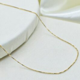 CADENA  BAÑADO EN ORO 14K VENEZIANA FINA DE 45CM