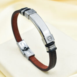 PULSERA DE CAUCHO Y ACERO PARA GRABAR CON GUARDA TIPO EGIPCIAS