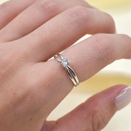 ANILLO DE PLATA CINTILLO DOBLE BRAZO CALADO