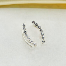 ARO DE PLATA TREPADOR C/ 7 STRASS TIPO ESTRELLA